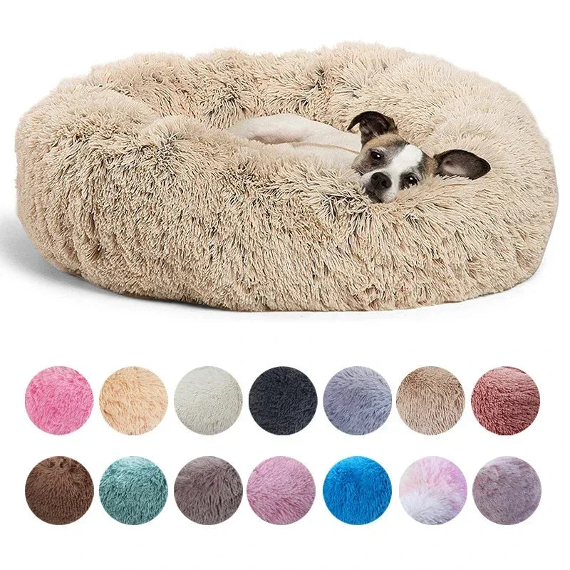 Cama Redonda para Perros y Gatos - Suave Felpa 40-90cm 🛏️