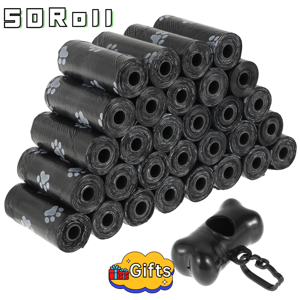 Bolsas para Excrementos de Perro - 10/30/50 Rollos Biodegradables