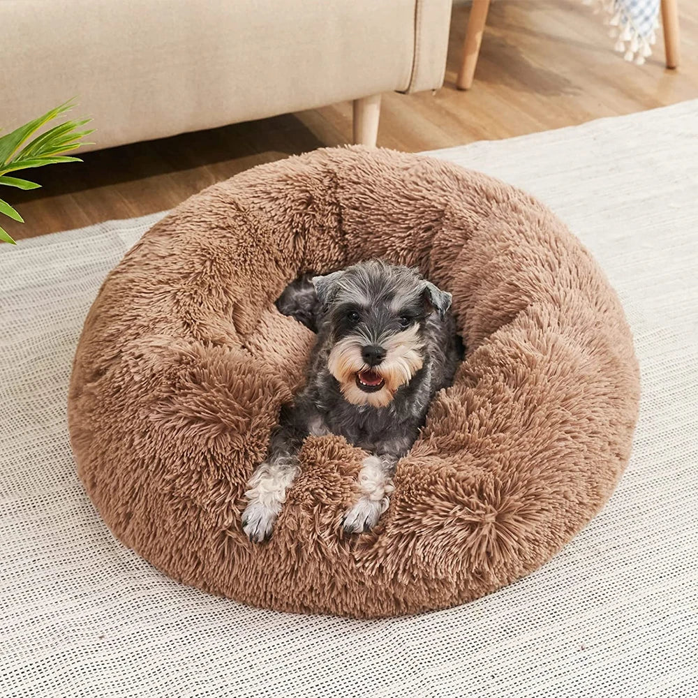 Cama Redonda para Perros y Gatos - Suave Felpa 40-90cm 🛏️